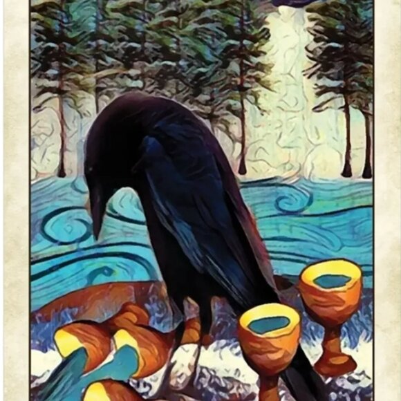 Crow tarot MINI, familiar, pocket size, Rider-Waite, Beginner deck 128 page book - Picture 5 of 10